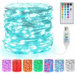 Guirlande Lumineuse Couleur,10m 100 led usb 18 Multicolore Changeantes Guirlande Lumineuse