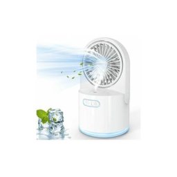 Mini Ventilateur Brumisateur Silencieux, Rechargeable USB Ventilateur Portable, Ventilateur Bureau