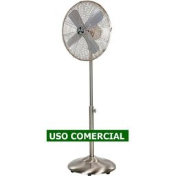 Ventilateur de sol CasaFan 304072 SATIN METAL BREEZE II chrome / orientable à 85° / corps en métal