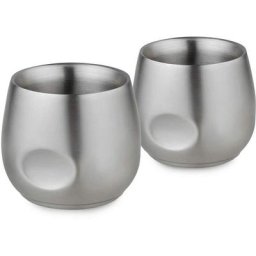 Tasses à Café Espresso, 150 ml Tasse Expresso en Acier Inoxydable Isolées et Double Paroi