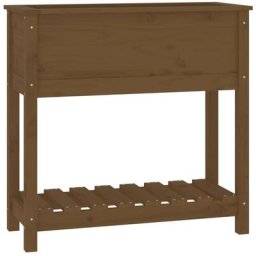 Vidaxl - Jardinière avec étagère Marron miel 82,5x34,5x81 cm Bois de pin marron miel