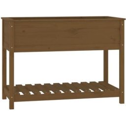 Vidaxl - Jardinière avec étagère Marron miel 111,5x54x81 cm Bois de pin Honey brown