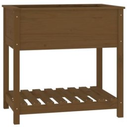 Vidaxl - Jardinière avec étagère Marron miel 82,5x54x81 cm Bois de pin Honey brown