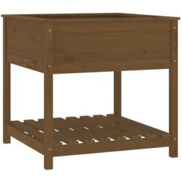 Vidaxl - Jardinière avec étagère Marron miel 82,5x82,5x81 cm Bois de pin Honey brown