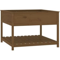 Jardinière et étagère Marron miel 111,5x111,5x81 cm Bois de pin vidaXL - Honey brown