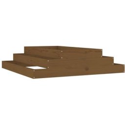 Vidaxl - Jardinière Marron miel 110x110x27 cm Bois massif de pin Honey brown pine
