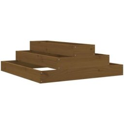 Vidaxl - Jardinière Marron miel 80x80x27 cm Bois massif de pin Pin marron miel