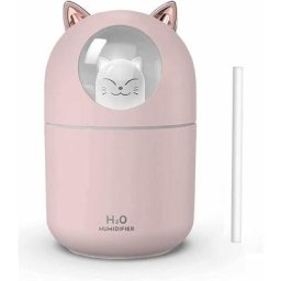 Rose) Chat Humidificateur- Humidificateurs pour Chambre 300 ml Mini Humidificateur pour Voiture