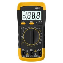 Multimètre, Voltmètre LCD Ampèremètre Numérique Ohmmètre Multimètre Volt AC DC Testeur Jaune Une
