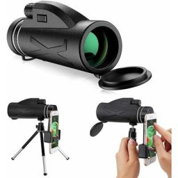 Bisbisous - Jumelles multi-trous, 80x100, noir mat, avec support de téléphone fixe, adaptées aux