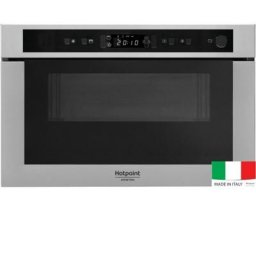 Hotpoint Ariston - hotpoint mh 400 ix - Micro-ondes combiné encastrable inox anti-trace - 22L - 750