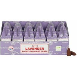 Zen Et Ethnique - Lavande - 6 boites de 24 cônes d'Encens Lavande à refoulement