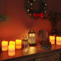 True Deal - Bougies led sans flamme 50 pcs avec télécommande Blanc chaud