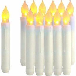 Lot de 12 bougies coniques led, bougies de table sans flamme, bougies Harry Potter à piles