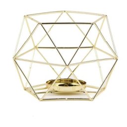 Photophore Bougie Doré Bougeoir - Lot de 2 Bougeoirs Mariage Centre de Table pour Bougies