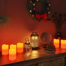 Bougies led sans flamme 24 pcs avec télécommande Blanc chaud