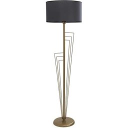 Lampadaire design Waxcop H165cm Métal Bronze et Tissu Noir - Noir