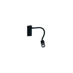 Luce Ambiante Design - Applique led kepler 3W 100LM 3000K Silicone Noir avec Lampe led Lecture