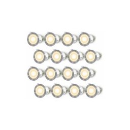 Lot de 16 Spots led Encastrable pour Terrasse Bois, Etanche IP67, Spots à Encastrer Extérieur, 0,6W