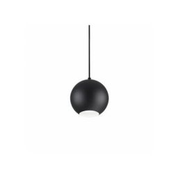 Suspension Mr Métal Noir 1 ampoule 20cm - Noir