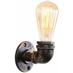Lampe à Tubes d'eau,Rétro Applique Murale Metal Industrielles Eclairage Decoratif,E27 Lampe à