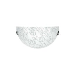 Luce Ambiante Design - Applique ghiaccio 1xE27 en Verre Blanc et Motifs Glace Forme Demi-Lune