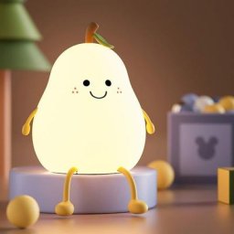 Forme Poire Créative Veilleuse Enfant avec Fonction Minuterie, 7 Couleurs Lumière led Veilleuse