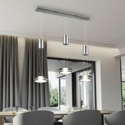 Suspensions Franklin Nickel mat 3x9W smd led - Gris