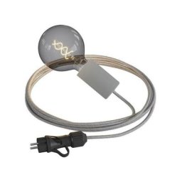 Lampe portable creative-cables snake eiva - outdoor 5 m câble textile support de lampe et prise ip65