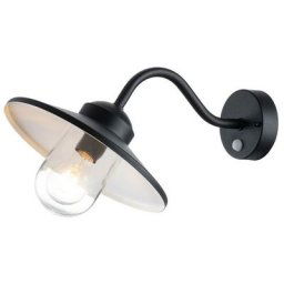 Elstead Lighting - Lampe murale Klampenborg E27 60W IP44 en acier inoxydable, verre transparent