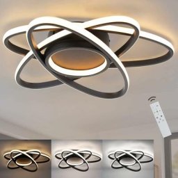 Plafonnier led Variable Plafonnier de salon - Lampe de salon 77W avec télécommande Lampe de cuisine