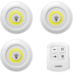 Set 3 Spots Led Avec Télécommande 3 Watt. 80 lumens