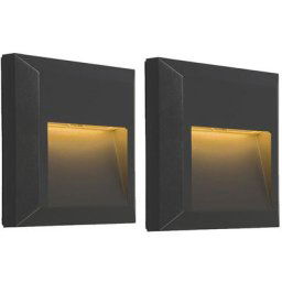Qazqa - gem - led Applique murale Moderne - 1 lumière - l 12.5 cm - Gris foncé - Moderne - Hall