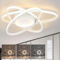 Plafonnier led Variable Plafonnier de salon : Lampe de cuisine 77W avec télécommande Lampe de salon