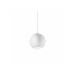 Suspension Mr Métal blanc 1 ampoule 20cm - Blanc