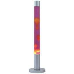 Lampadaire Dovce Lavalampe orange / violet / argent verre métallique Ø18,5cm h: 76cm avec