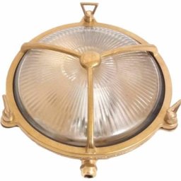 Licht-erlebnisse - Applique d'extérieur Karpahtos cuivrée au design en forme de hublot en laiton de