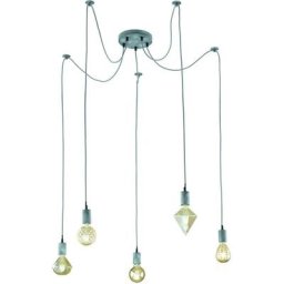 Suspension 5 fils Corde pendant - Gris