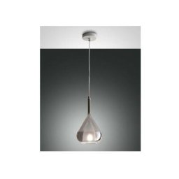 Lila led suspension en métal et verre borosilicaté fumé 3481-40-126 Fabas Luce