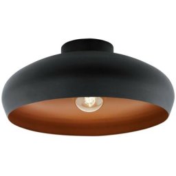 Eglo - Applique murale/Plafonnier mogano noir, cuivre, E27 max. 1X60W