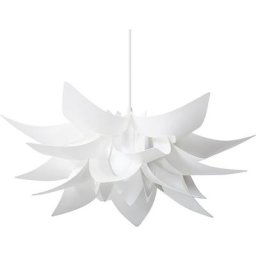 Lampe Suspension E27 Max 60W en Plastique Blanc en Forme de Fleur Léger Robuste Alva - Blanc