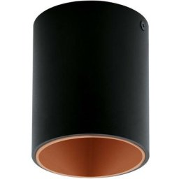 Applique murale/Plafonnier led polasso noir, cuivre, led max. 1X3,3W - Eglo