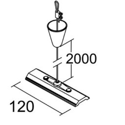 Aric - kit de suspension - pour rail 3 allumages 023 - noir 16344 - Noir