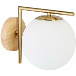 Applique murale laiton mat design rétro moderne boule globe