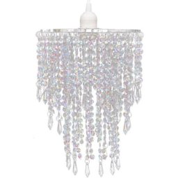 Helloshop26 - Lustre plafonnier suspendu lampe moderne cristal 30,5 cm blanc - Blanc