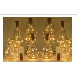 Guirlande lumineuse pour bouteille de vin avec bouchon en liège, 16 paquets de lumières led en fil