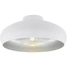Eglo - Applique murale/Plafonnier mogano blanc, argent, E27 max. 1X60W