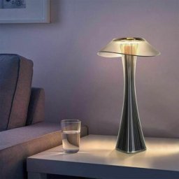 Lampe de table design rechargeable lampe à poser led tactile - Dimmable Titane lampe de chevet usb