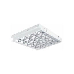 Dalle avec Grille encastrable 625x595mm pour Tubes led T8 4x18W Max regis