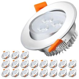 Einfeben - 20X led Spot Spot encastré Set Spot encastré pour plafond IP44 3W a++ 230 v Blanc chaud
